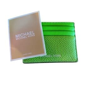 Michael Kors Neon Green Card Holder